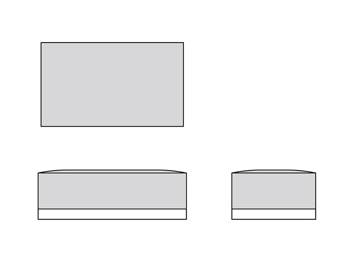 広松木工 CORNICE コルニーチェ ブロックオットマン幅96