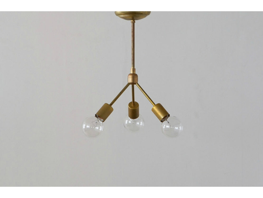 ACME Furniture(アクメファニチャー)ソリッド ブラス ランプ 3アーム 45°