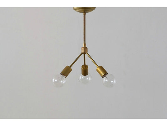 ACME Furniture(アクメファニチャー)ソリッド ブラス ランプ 3アーム 45°