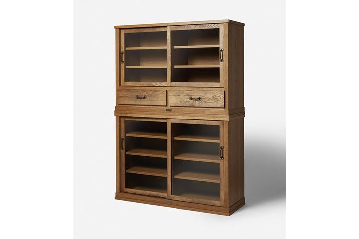 JOURNAL STANDARD FURNITURE(ジャーナルスタンダードファニチャー )エルバーソン ガラス キャビネット(Lサイズ、引出し付)