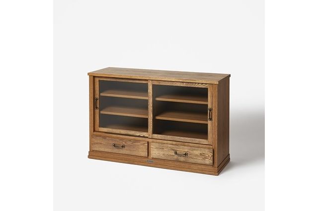 JOURNAL STANDARD FURNITURE(ジャーナルスタンダードファニチャー )エルバーソン ガラス キャビネット(Lサイズ、引出し付)