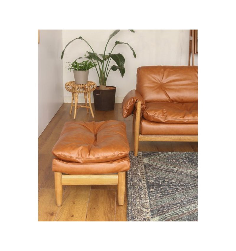 JOURNAL STANDARD FURNITURE(ジャーナルスタンダードファニチャー )マデイラ オットマン ポリウレタン レザー