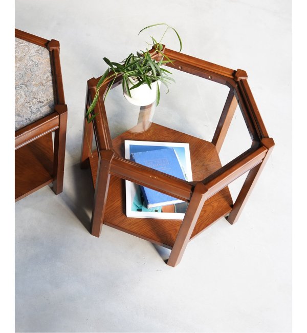 ACME Furniture(アクメファニチャー)ブルックス ヘキサゴン テーブル ガラス