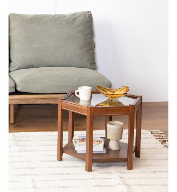 ACME Furniture(アクメファニチャー)ブルックス ヘキサゴン テーブル ガラス