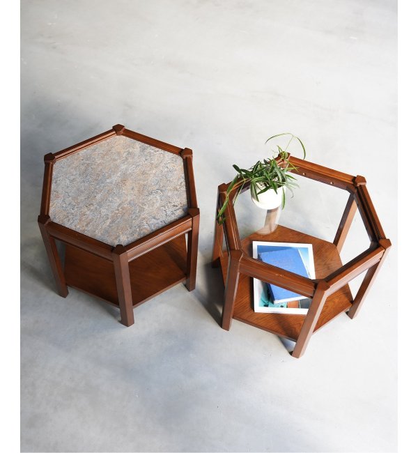 ACME Furniture(アクメファニチャー)ブルックス ヘキサゴン テーブル ガラス