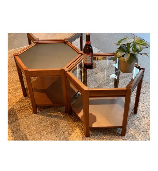 ACME Furniture(アクメファニチャー)ブルックス ヘキサゴン テーブル ガラス