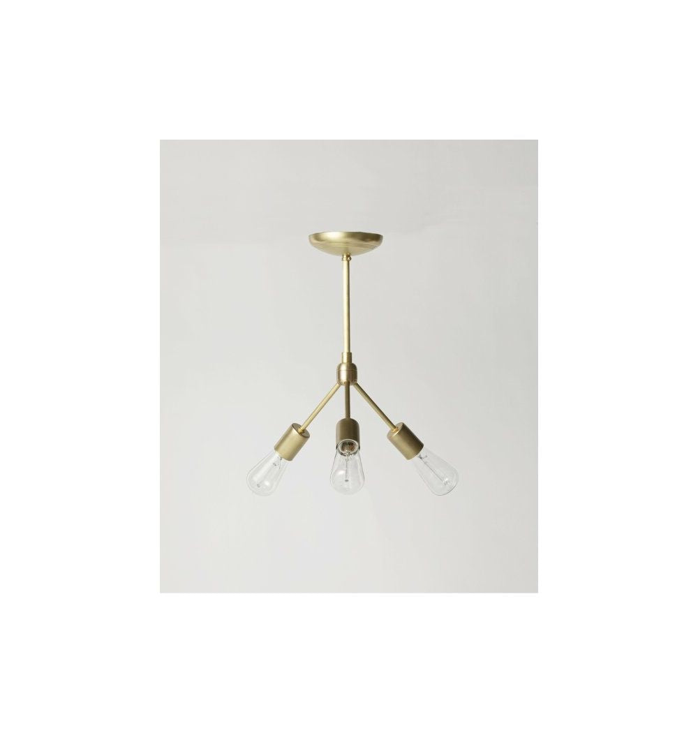 ACME Furniture(アクメファニチャー)ソリッド ブラス ランプ 3アーム 45°