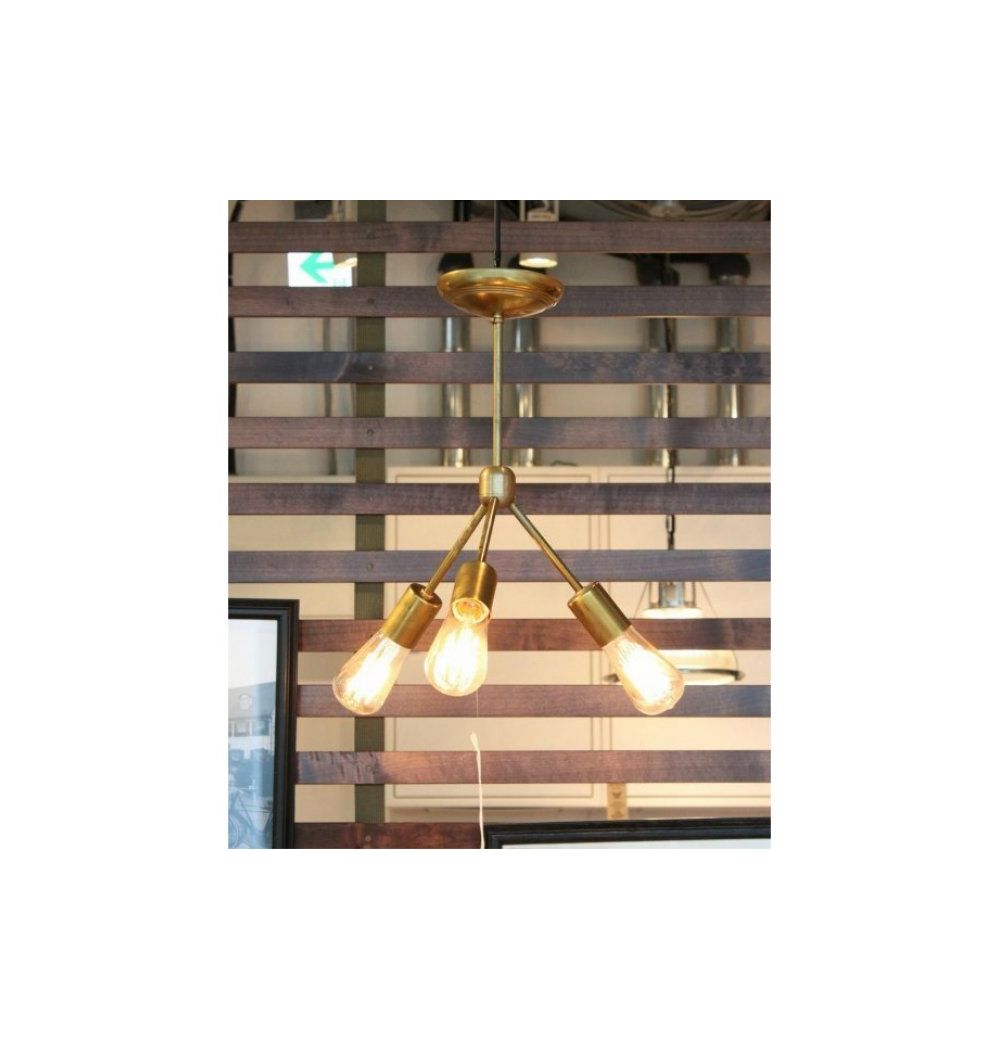 ACME Furniture(アクメファニチャー)ソリッド ブラス ランプ 3アーム 45°