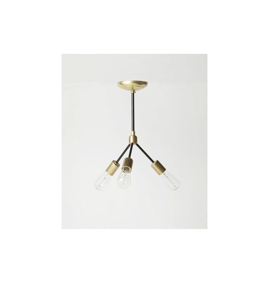 ACME Furniture(アクメファニチャー)ソリッド ブラス ランプ 3アーム 45° / ブラックパイプ