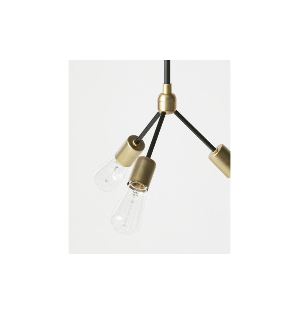 ACME Furniture(アクメファニチャー)ソリッド ブラス ランプ 3アーム 45° / ブラックパイプ