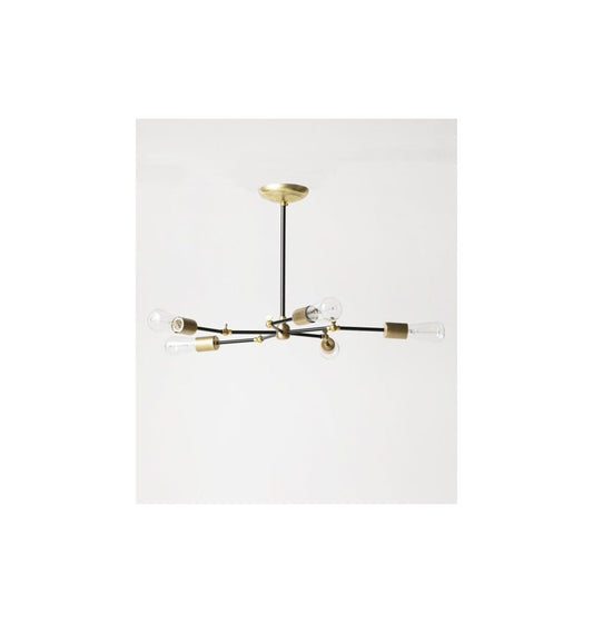 ACME Furniture(アクメファニチャー)ソリッド ブラス ランプ 5アーム ブラックパイプ