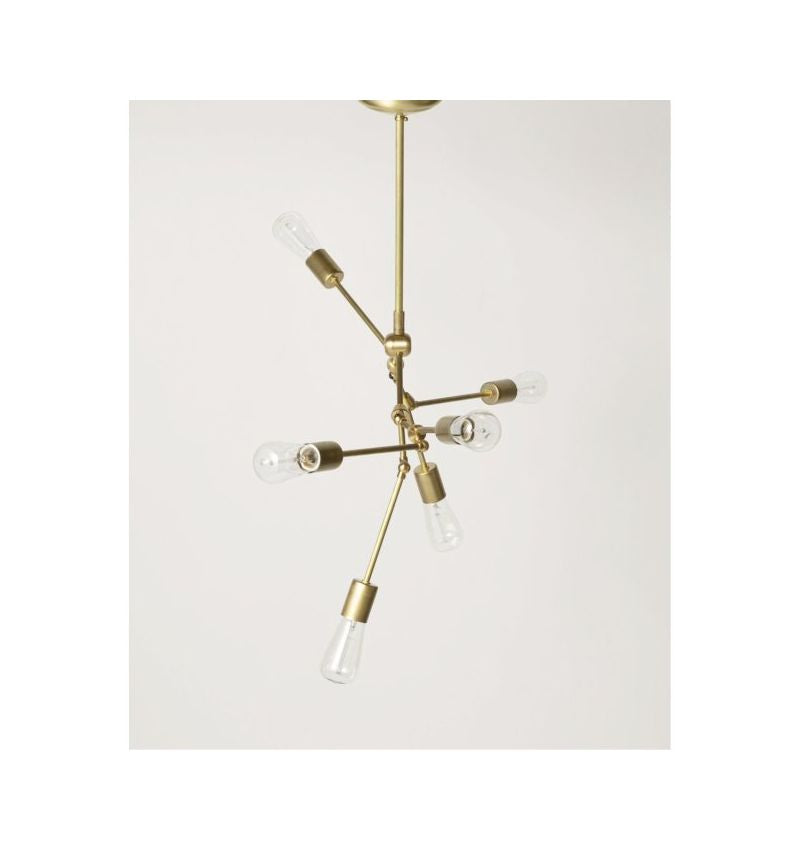 ACME Furniture(アクメファニチャー)ソリッド ブラス ランプ 6スポット シャンデリア