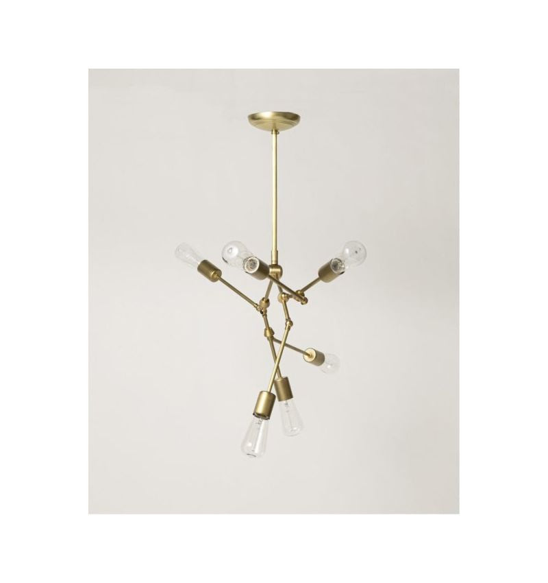 ACME Furniture(アクメファニチャー)ソリッド ブラス ランプ 6スポット シャンデリア