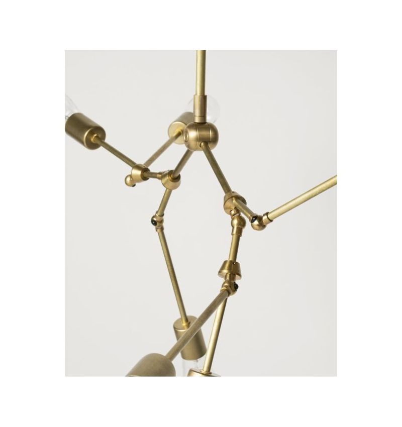 ACME Furniture(アクメファニチャー)ソリッド ブラス ランプ 6スポット シャンデリア