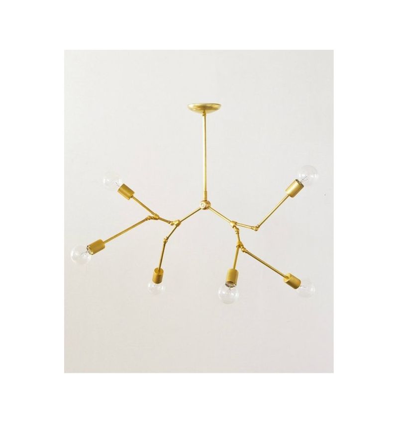 ACME Furniture(アクメファニチャー)ソリッド ブラス ランプ 6スポット シャンデリア