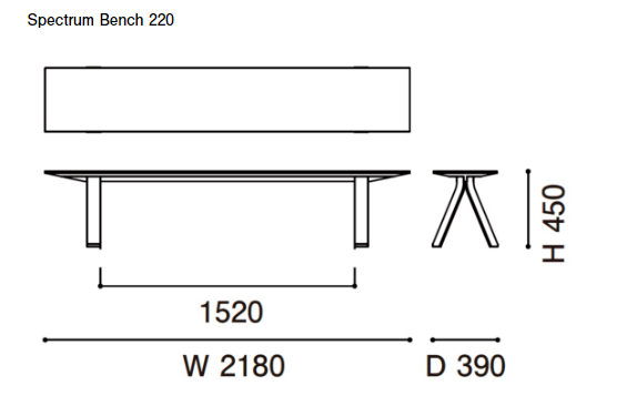 Karimoku New Standard(カリモクニュースタンダード)Spectrum Bench(スペクトラムベンチ)