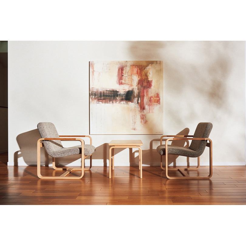 天童木工 サイドテーブル 甲板 : ホワイトビーチ柾目(ナチュラル) 脚 : ホワイトビーチ(ナチュラル) (T-2549WB-NT)