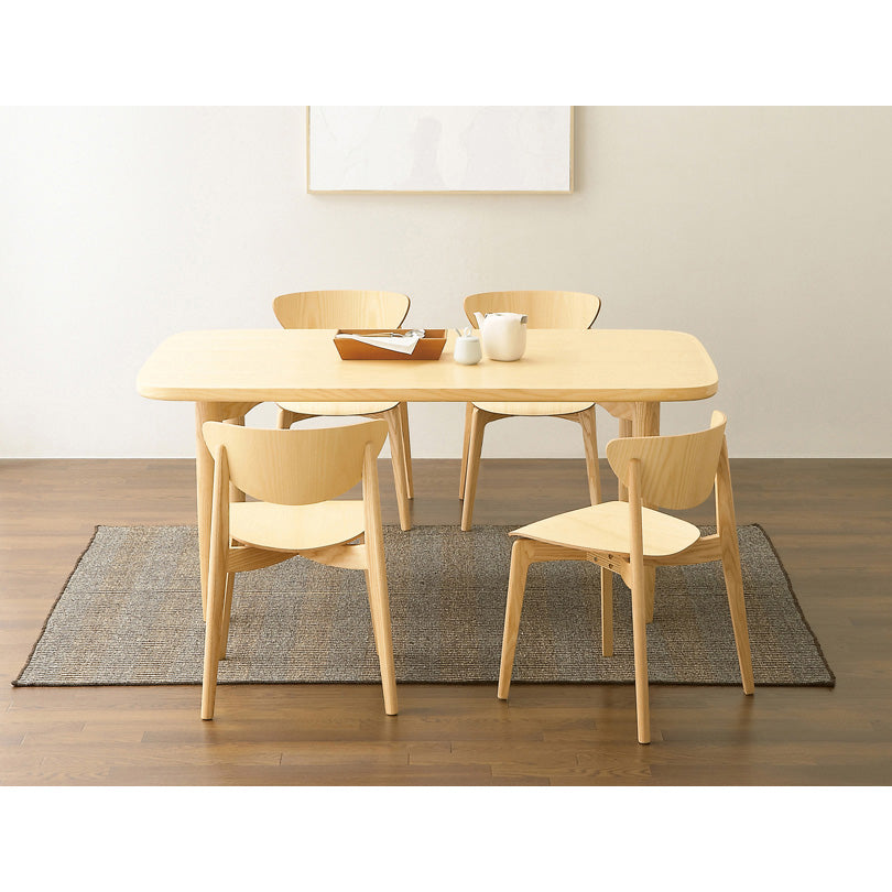 天童木工 テーブル 甲板 : サペリ柾目(ST色) 脚 : スチール丸パイプ・M.Cメッキ (T-2671AS-SP)