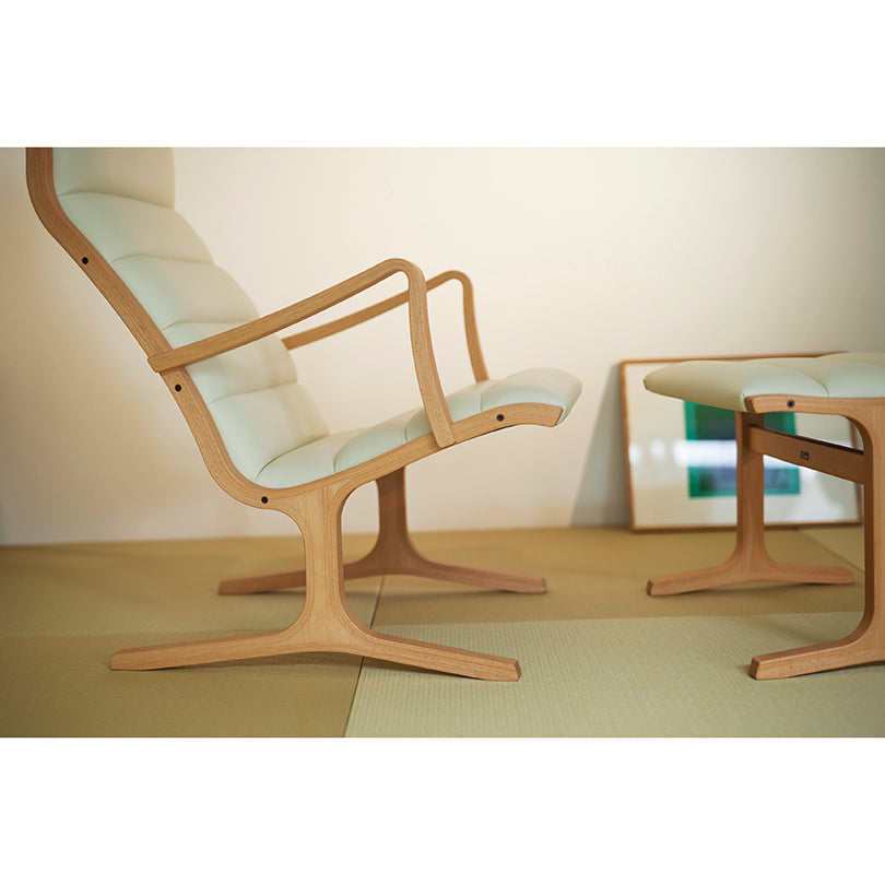 天童木工 ハイバックチェア フレーム : ホワイトビーチ(ナチュラル) (T-3243WB-NT)