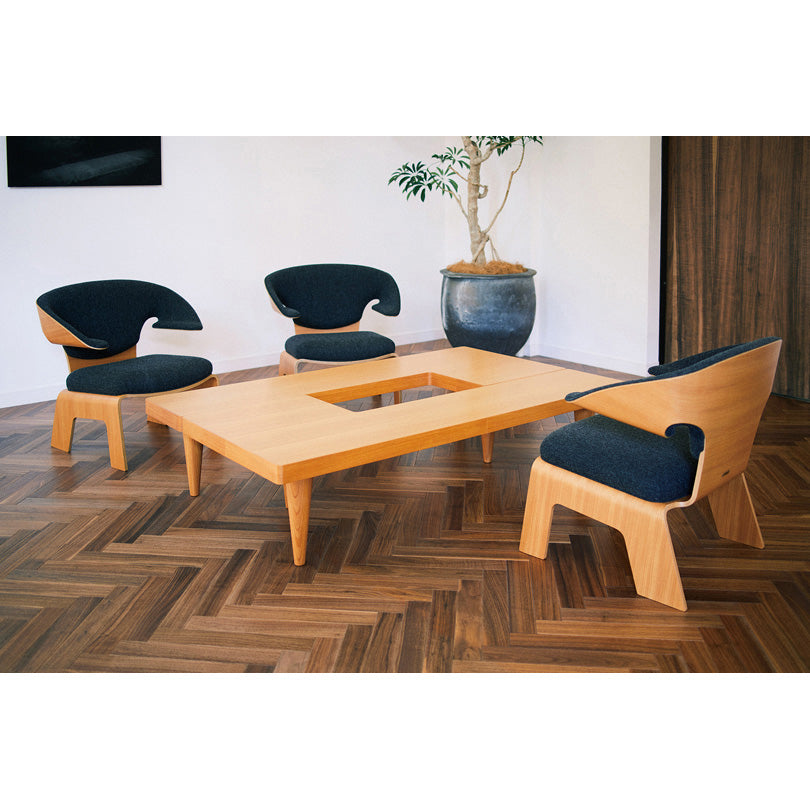 天童木工 テーブル 甲板 : ケヤキ柾目(ナチュラル) 脚 : ケヤキ(ナチュラル) (T-6823KY-NT)