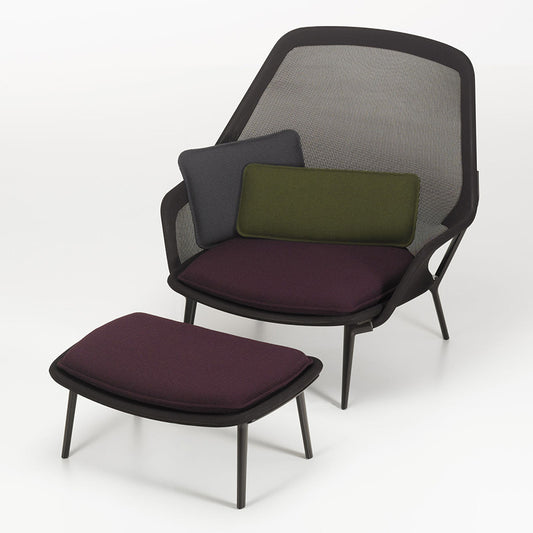 Vitra(ヴィトラ) スローチェア & オットマン (ニット) バックレストクッション2個付き