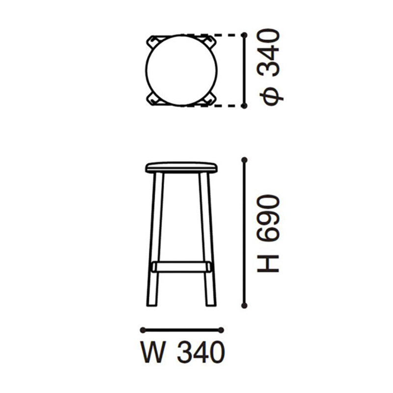 カリモクニュースタンダード アーカイブ バースツールパッド LOW