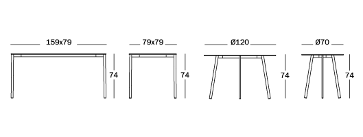 MAGIS(マジス) Striped table(ストライプド テーブル) ●型