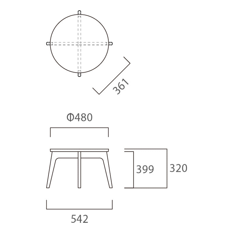MARUNI60 ラウンドテーブル48 ミニ