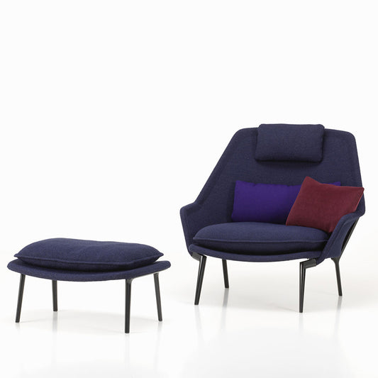 Vitra(ヴィトラ) スローチェア & オットマン (ファブリック) バックレストクッション2個付き