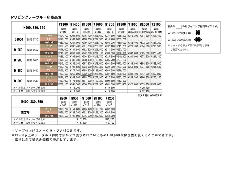 Forms(フォルムス)Pタイプリビングテーブル (正方形)