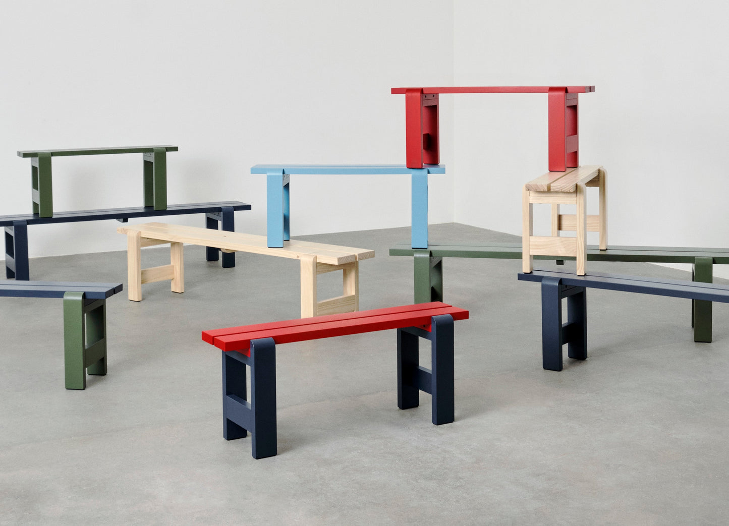 HAY(ヘイ)WEEKDAY BENCH / W190 x D32 x H45 cm(チェア)