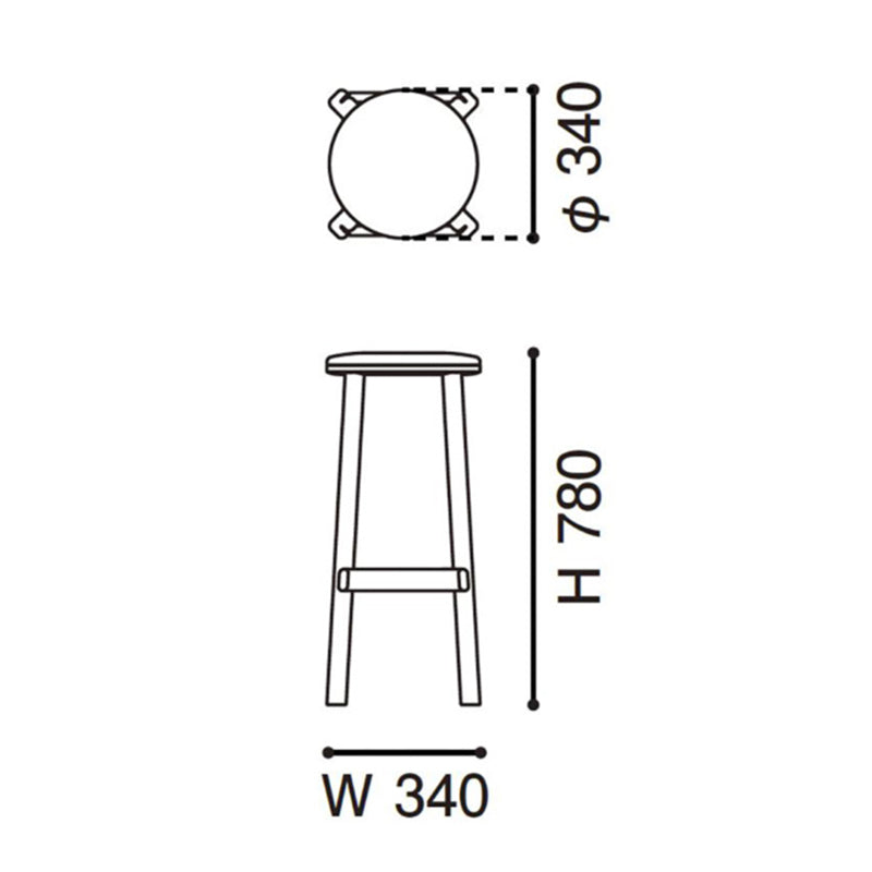 カリモクニュースタンダード アーカイブ バースツールパッド HIGH