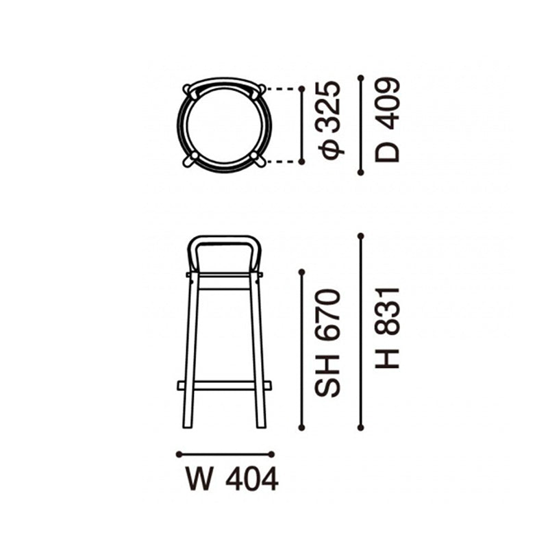 カリモクニュースタンダード キャストールバースツールウィズバックレスト LOW