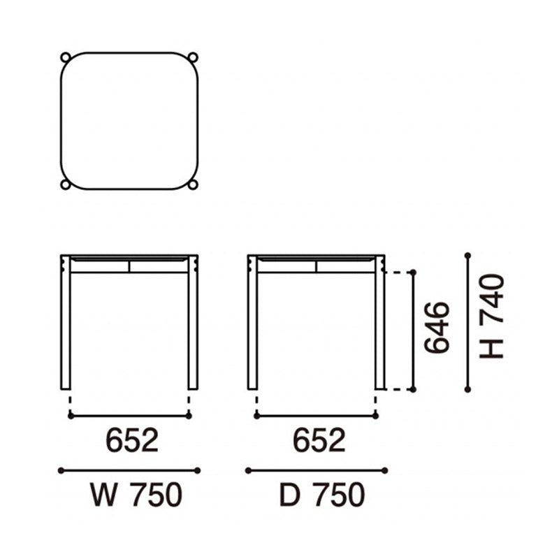 カリモクニュースタンダード キャストールテーブル75
