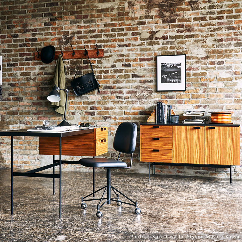 ピエール・ポラン F061サイドボード オーク材/ブラック