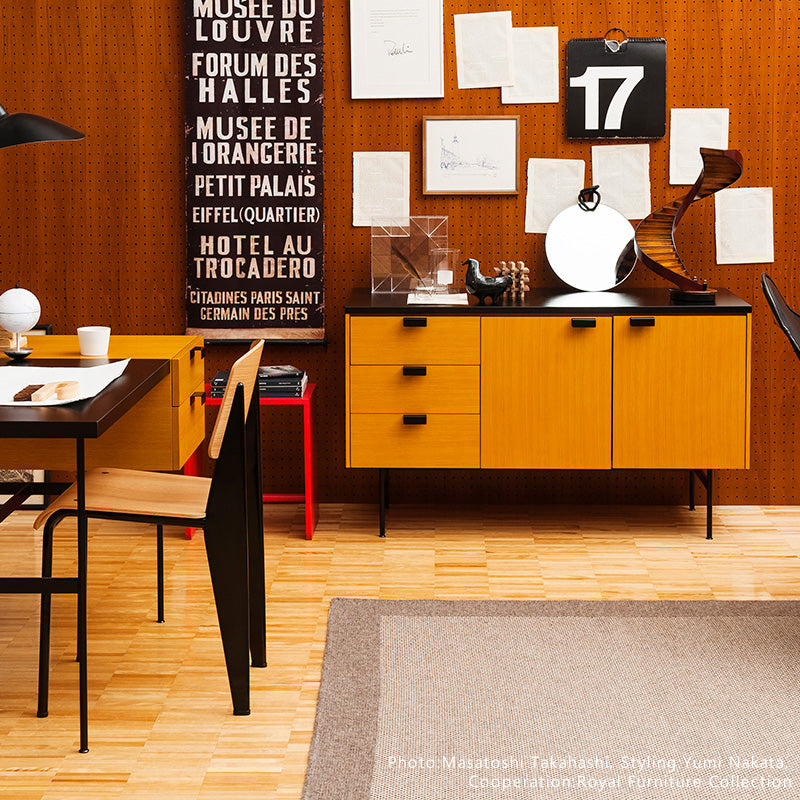 ピエール・ポラン F061サイドボード オーク材/ブラック