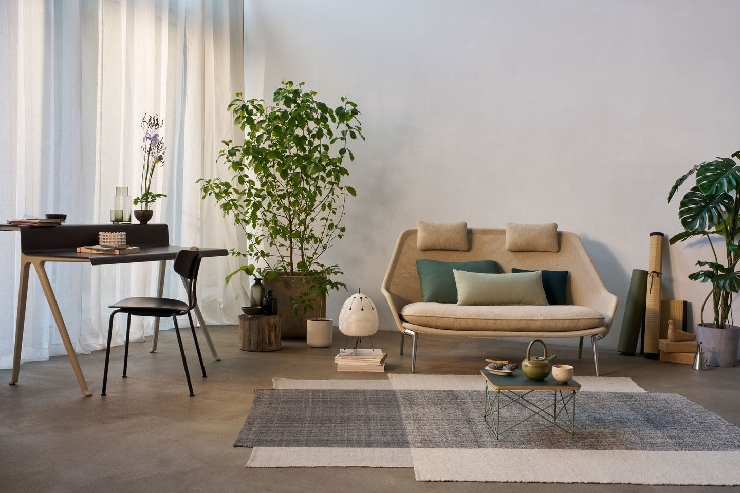 Vitra(ヴィトラ) スローソファ(ファブリック) バックレストクッション3個付き