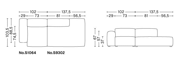 HAY(ヘイ)MAGS SOFT SOFA(マグスソフトソファ) ローアーム 通常幅 S1064/LOUNGE S9302