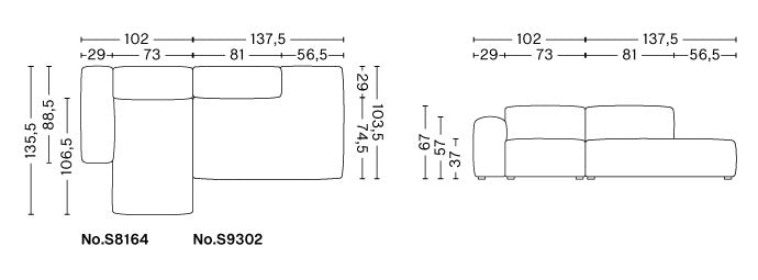 HAY(ヘイ)MAGS SOFT SOFA(マグスソフトソファ) ローアーム 通常幅 S8164/LOUNGE S9302