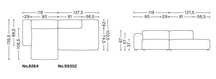 HAY(ヘイ)MAGS SOFT SOFA(マグスソフトソファ) ローアーム ワイド幅 S8264/LOUNGE S9302