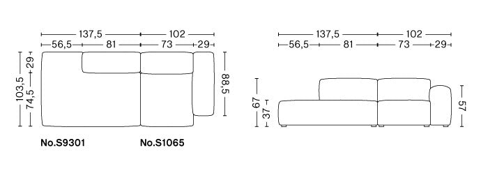 HAY(ヘイ)MAGS SOFT SOFA(マグスソフトソファ) ローアーム 通常幅 S9301/S1065