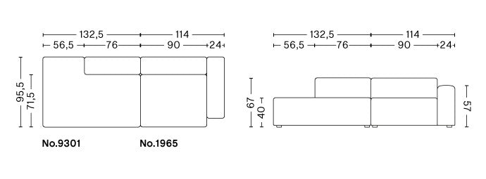 HAY(ヘイ)MAGS SOFA(マグスソファ)ローアーム ワイド幅LOUNGE 9301/1965