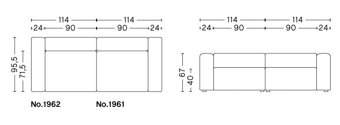 HAY(ヘイ)MAGS SOFA(マグスソファ) ハイアーム ワイド幅 1962/1961