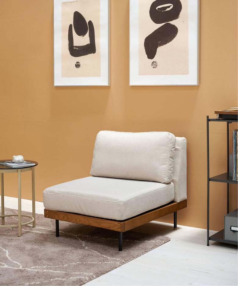 JOURNAL STANDARD FURNITURE(ジャーナルスタンダードファニチャー ) リルソファー 1P 25AW Fabric アイボリー