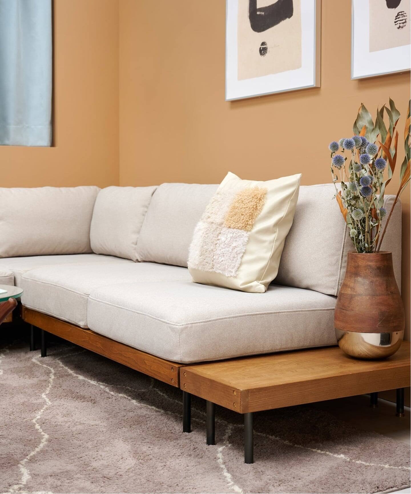 JOURNAL STANDARD FURNITURE(ジャーナルスタンダードファニチャー ) リルソファー 2P 25AW Fabric アイボリー