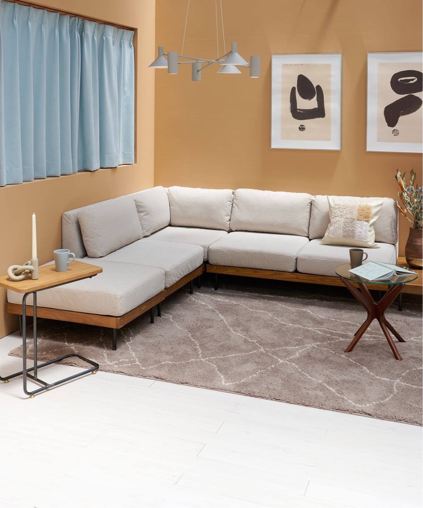 JOURNAL STANDARD FURNITURE(ジャーナルスタンダードファニチャー ) リルソファー 2P 25AW Fabric アイボリー