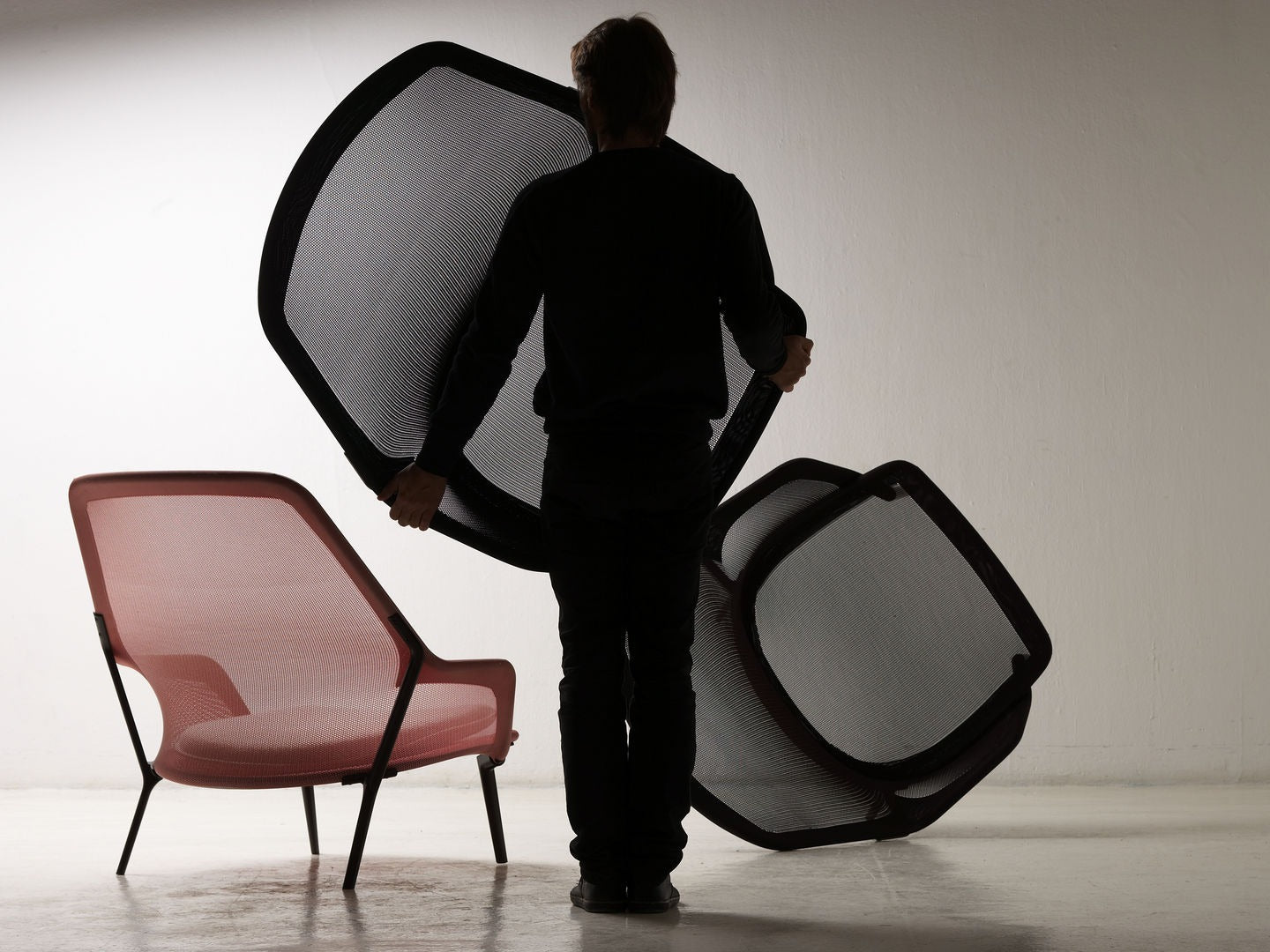 Vitra(ヴィトラ) スローチェア単体 (ニット) バックレストクッション2個付き