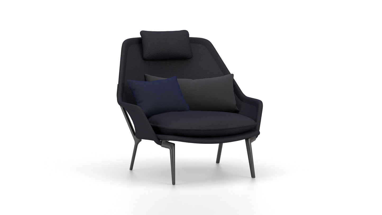 Vitra(ヴィトラ) スローチェア単体 (ファブリック) バックレストクッション2個付き