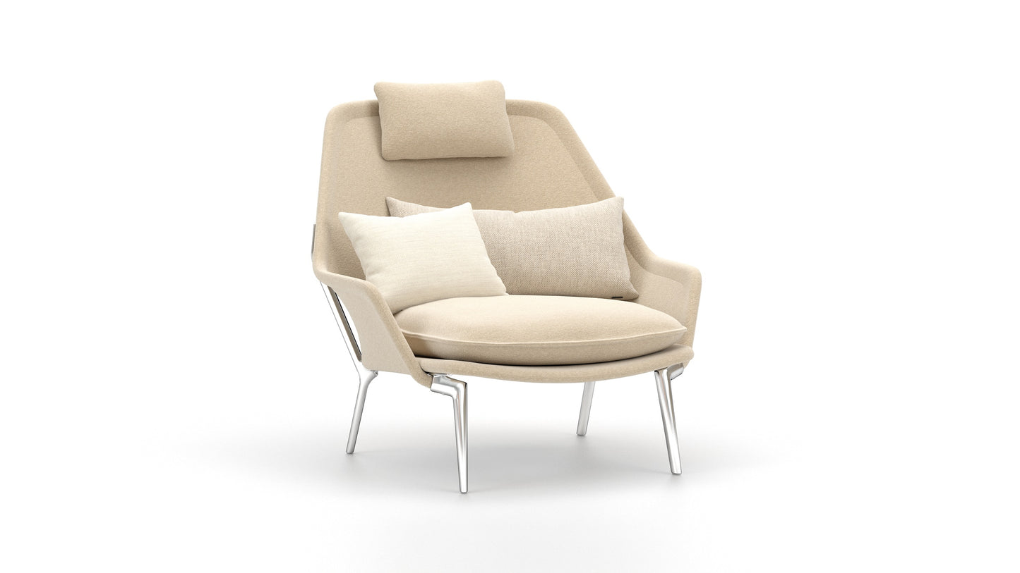 Vitra(ヴィトラ) スローチェア単体 (ファブリック) バックレストクッション2個付き
