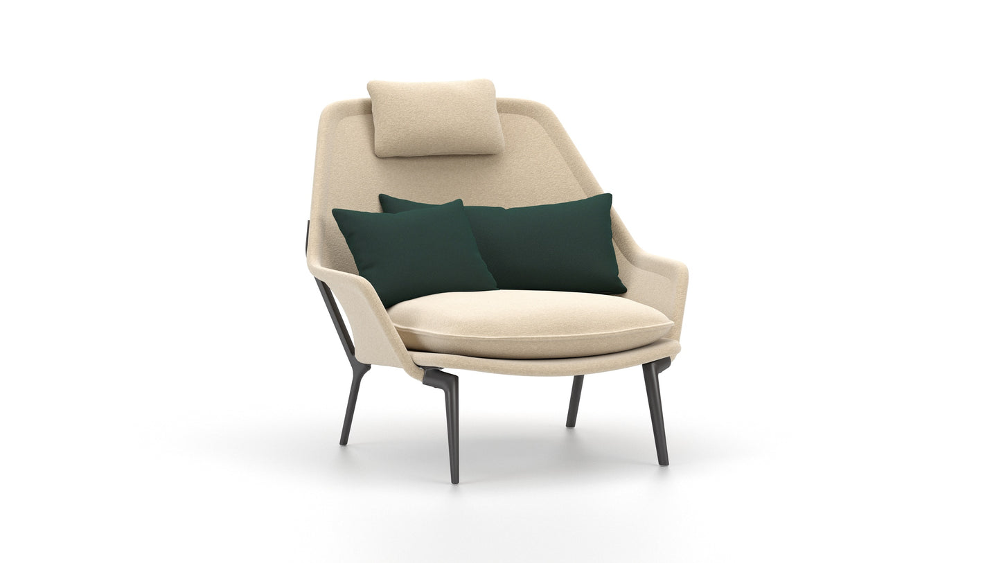 Vitra(ヴィトラ) スローチェア単体 (ファブリック) バックレストクッション2個付き
